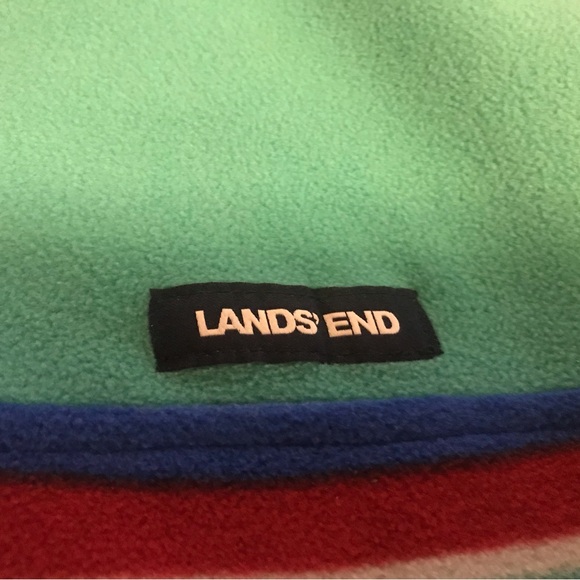Lands End Kids Anyweather Fleece Snap Neck Pullover - Picture 6 of 9